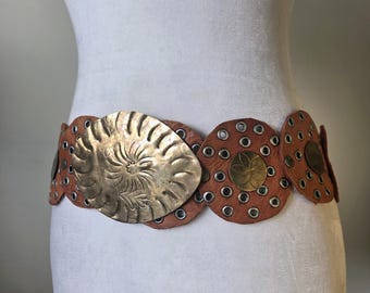 Vintage Brown Braided Moroccan Belt Moroccan Style Belt Hips  display picture 3