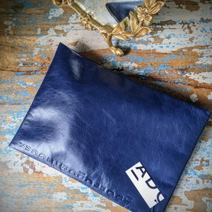 Bolsa Adolfo Domínguez NWT Avantgarde Azul, Embreagem Grande Designer