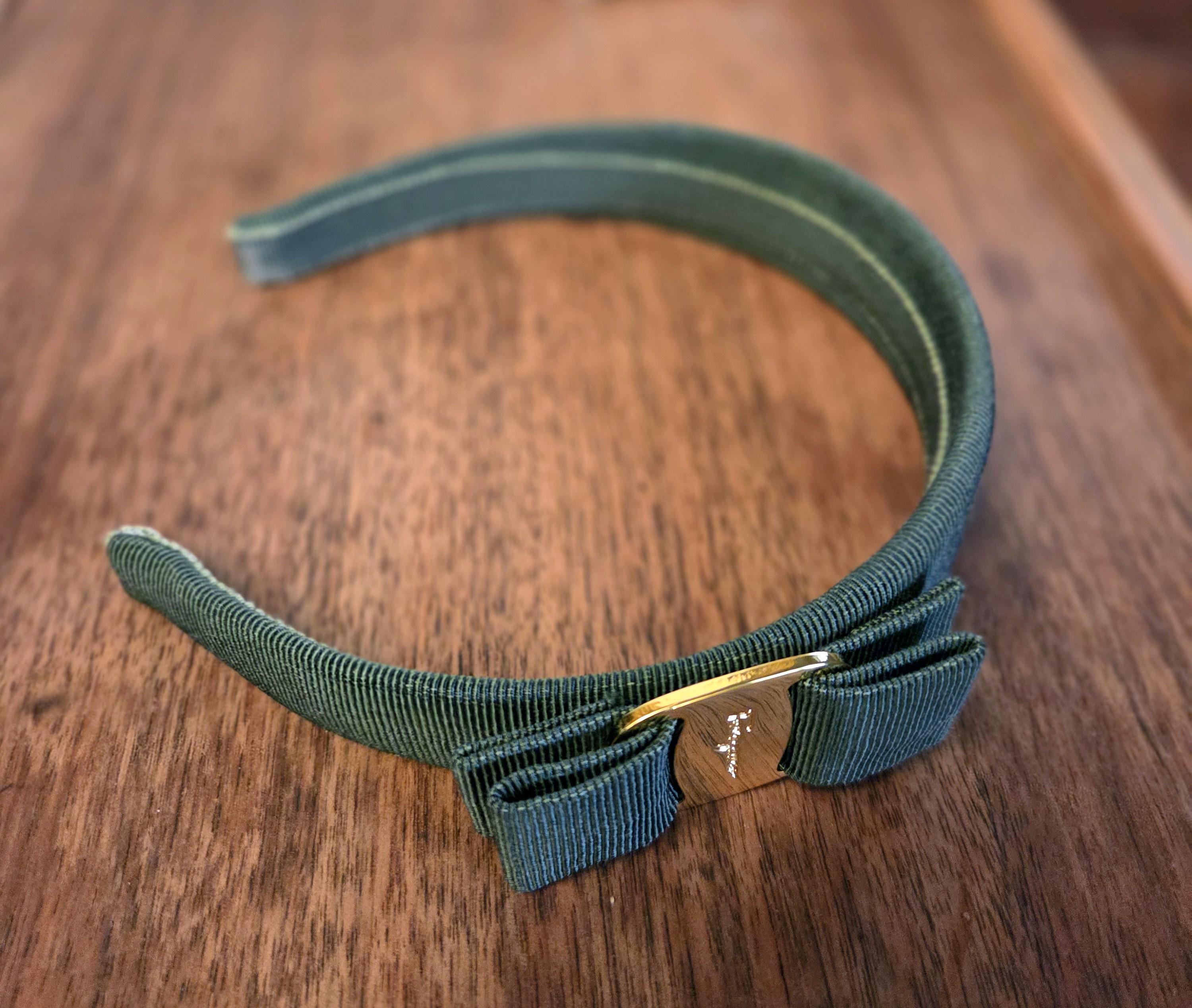 Vintage Ferragamo Vara Bow Headband - Etsy Israel display picture 2