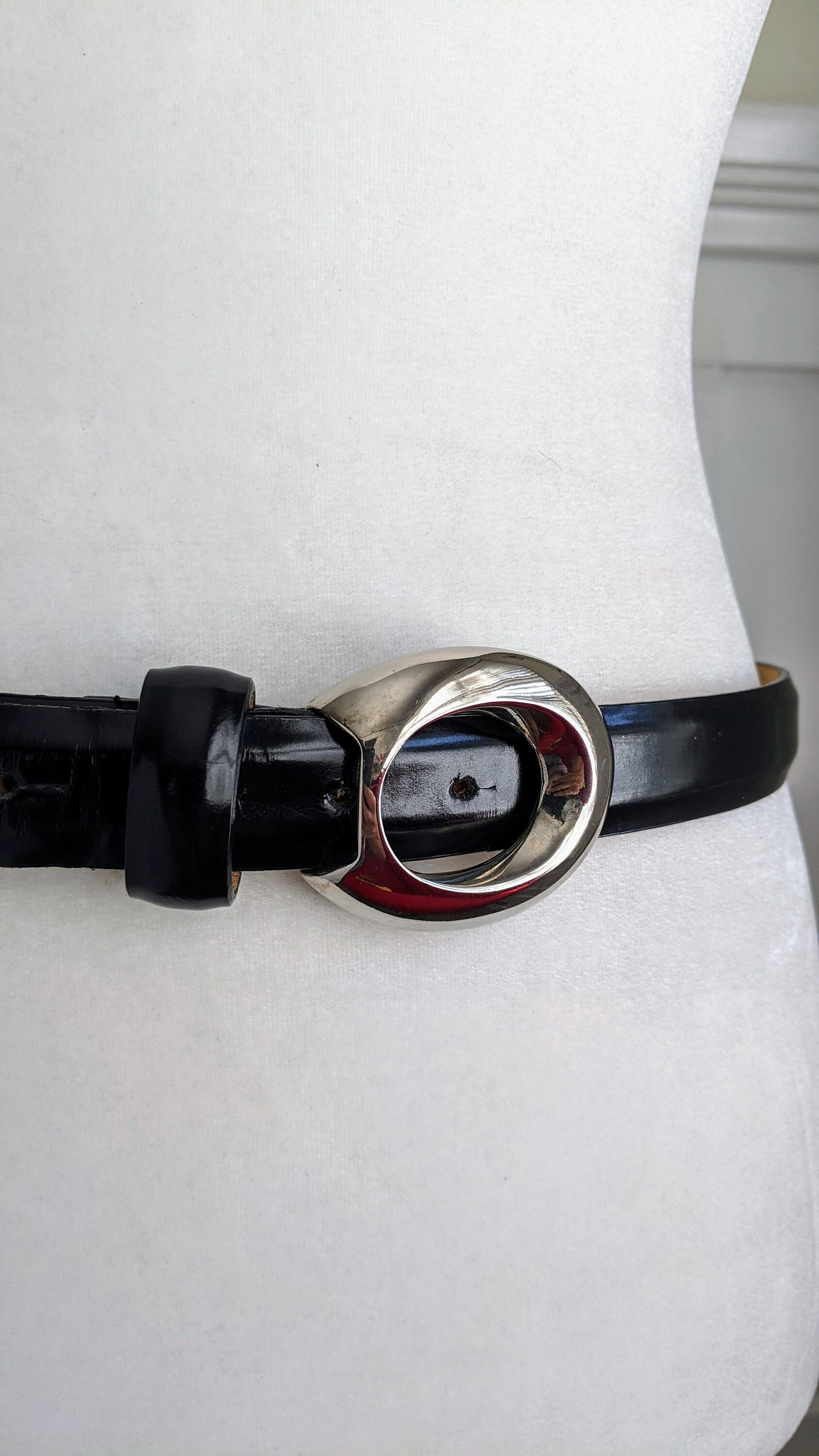 Vintage Streets Ahead Santa Monica Black & Silver Belt - Etsy display picture 2