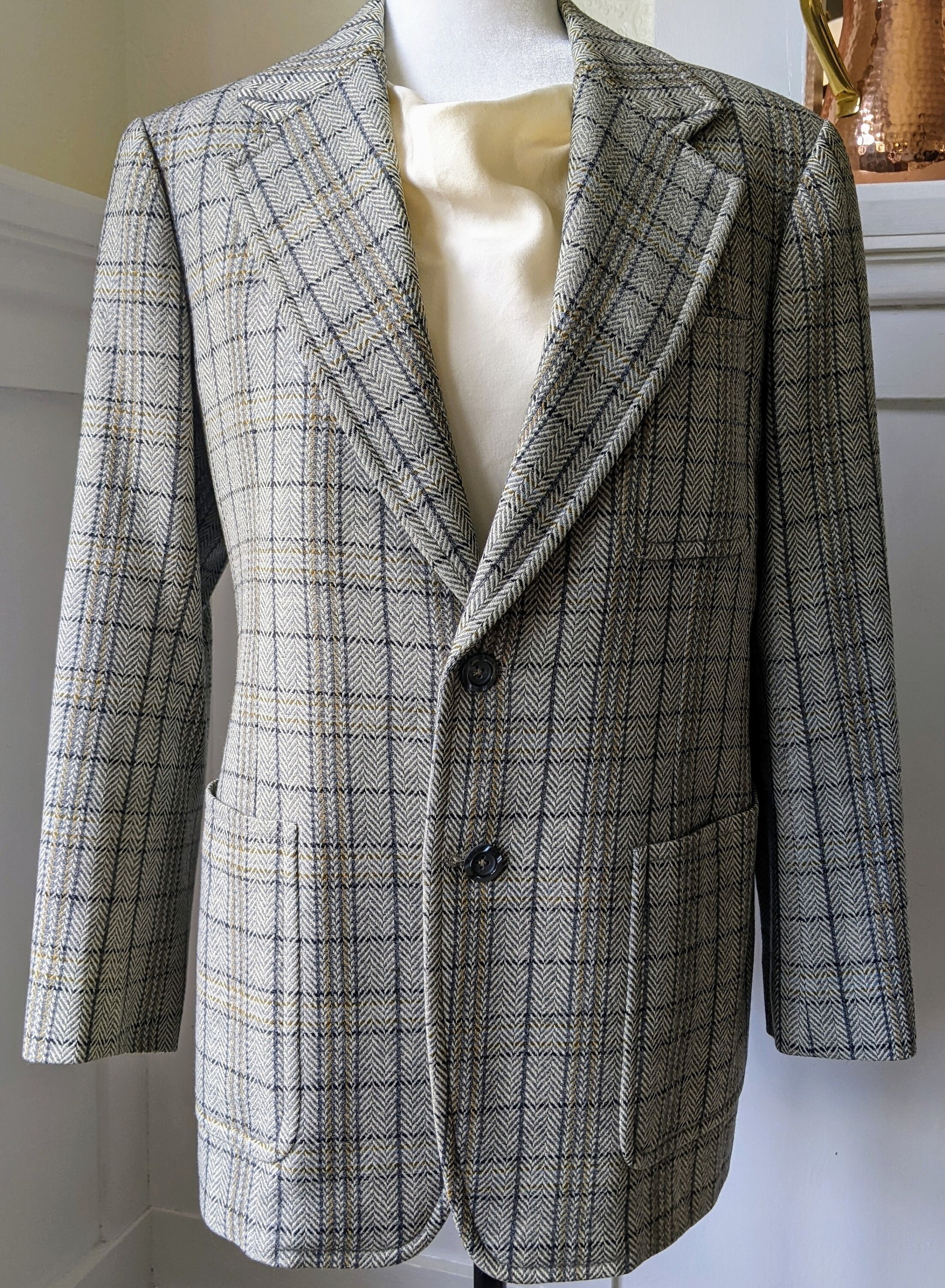 Vintage 70s Harris Tweed Sport Coat Jacket Blazer Mens 42