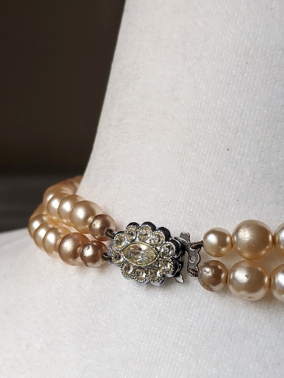 Opulent 40's Vintage Pearl Necklace, Luxury Vinta… - image 5