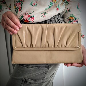 Beige Leather Clutch Etsy Canada