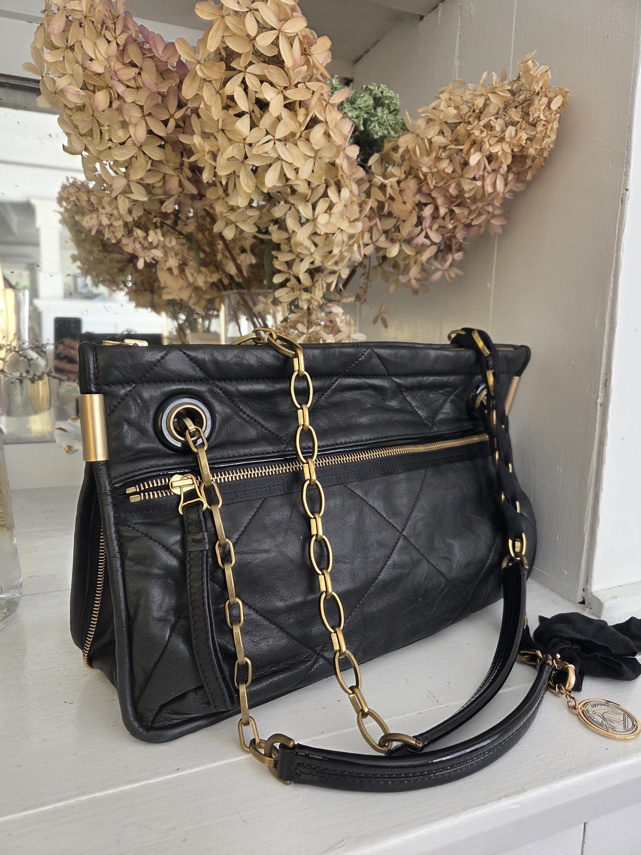 Vintage Lanvin Amalia Quilted Lambskin Shoulder Bag Medium - Etsy