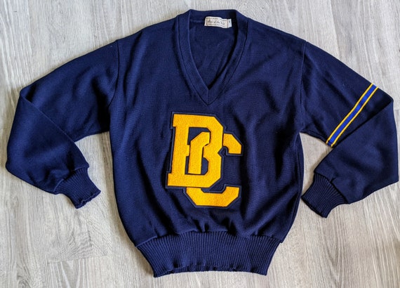 Vintage Letterman Sweater, Vintage Varsity Jumper… - image 1