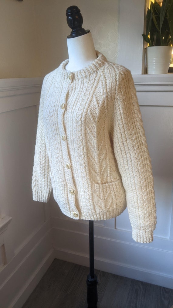 Vintage aren kint cardigan écru