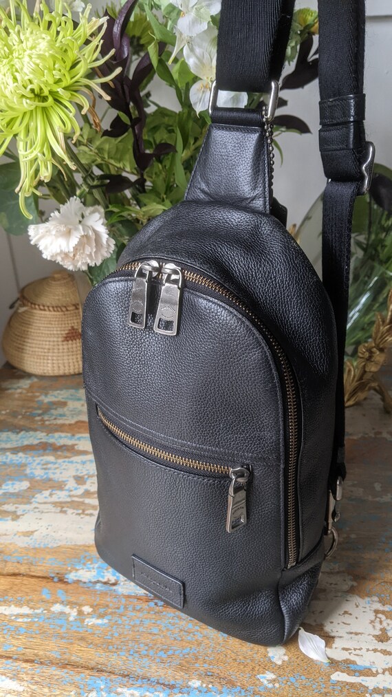 Vintage Coach Black Leather Campus Backpack Etsy UK