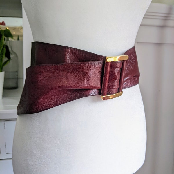 Vintage Lottusse Wide Leather Belt size S