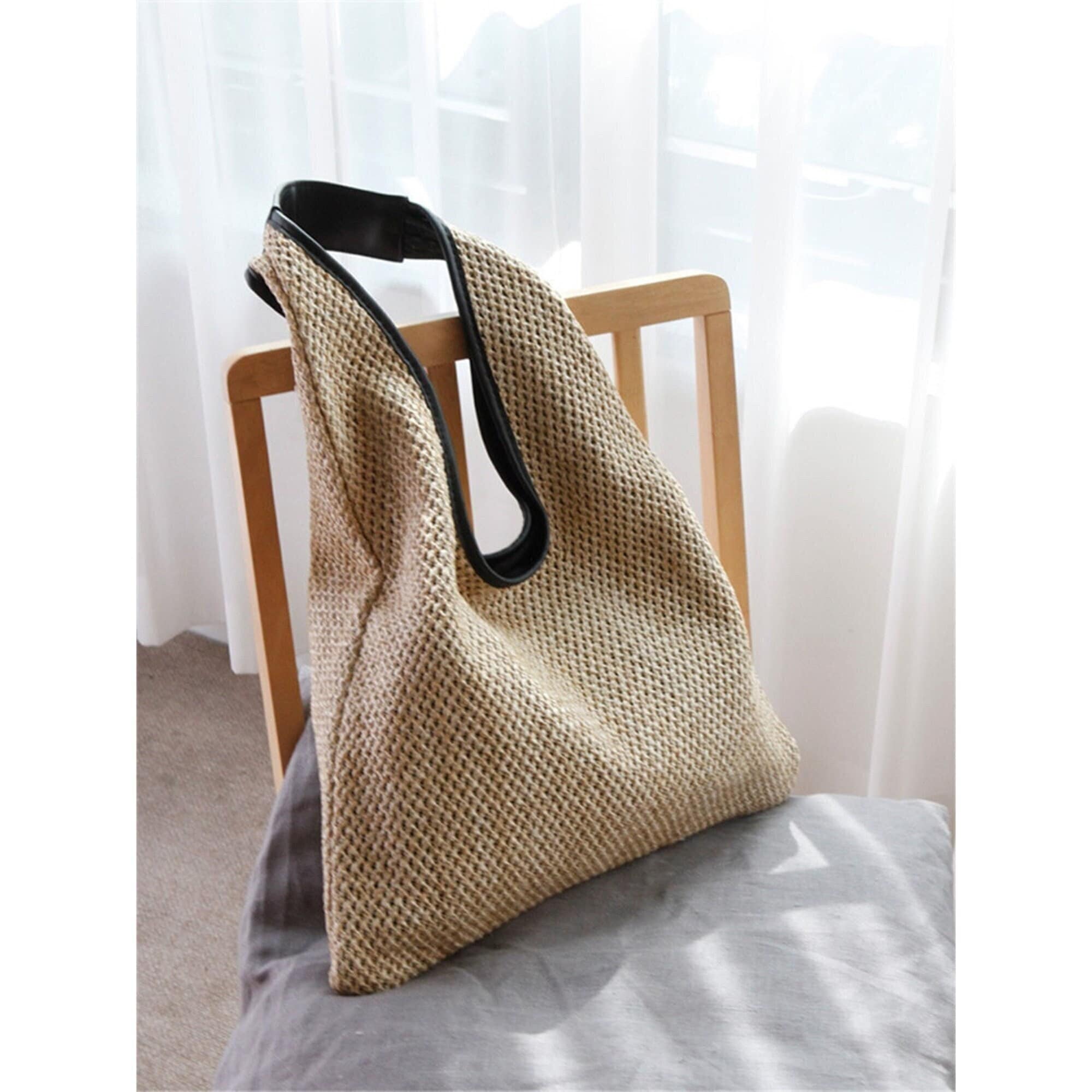 Haosen Rattan Wicker Handbag Kids Bag Star Shape Shoulder Bags