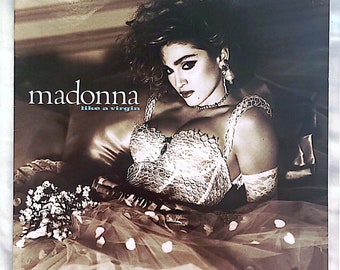 Vintage Original 1980s Madonna Pinup Poster 1984 Like a Virgin