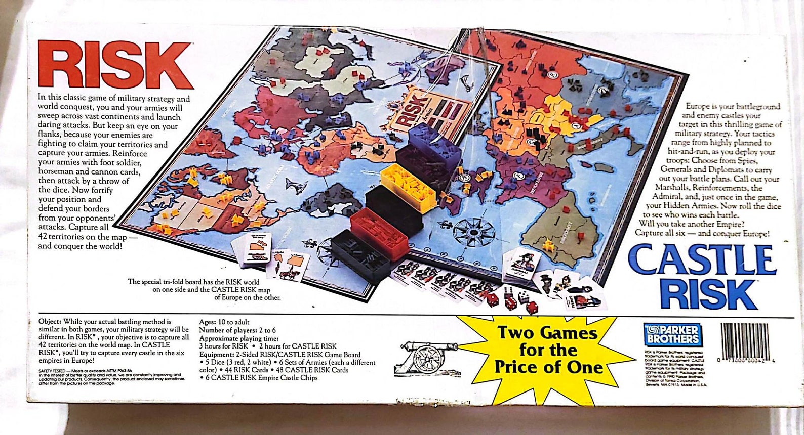 Castle Risk General 1990 Castle Risk Board Game Parker Brothers Like New Vintage Condition ...
