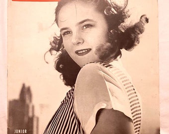 Vintage 15 dicembre 1941 Rivista LIFE - JUNIOR MISS Patricia Peardon le pubblicità sono per Babbo Natale divertente con le sigarette omgoodness