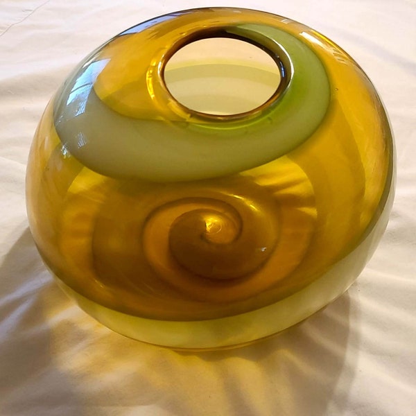 11 Inch Round Glass Vase Etsy