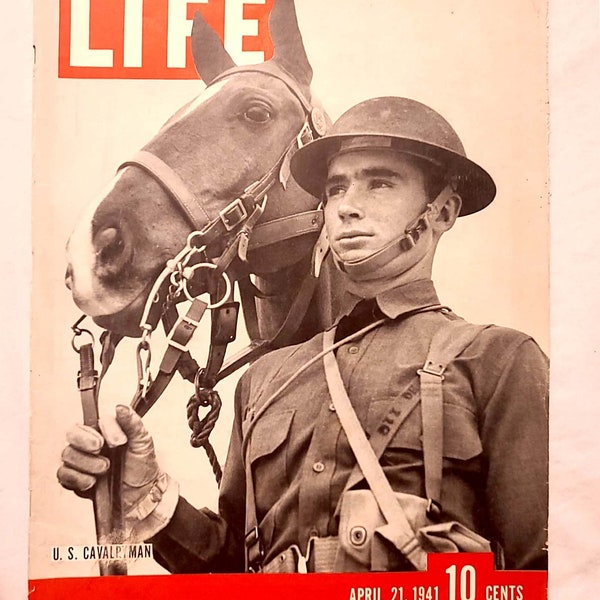 WW2 Life Magazine US Army Cavalry April 21st 1941 RARE