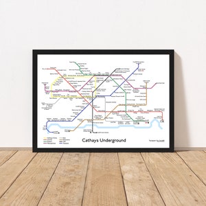 Cardiff Cathays Underground Map