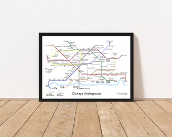 Cardiff Cathays Underground Map