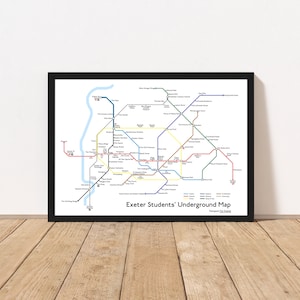 Exeter Students' Underground Map - Etsy