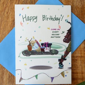 Tarjeta de cumpleaños de Ekko de Arcane/League of Legends, tarjeta de cumpleaños de LoL