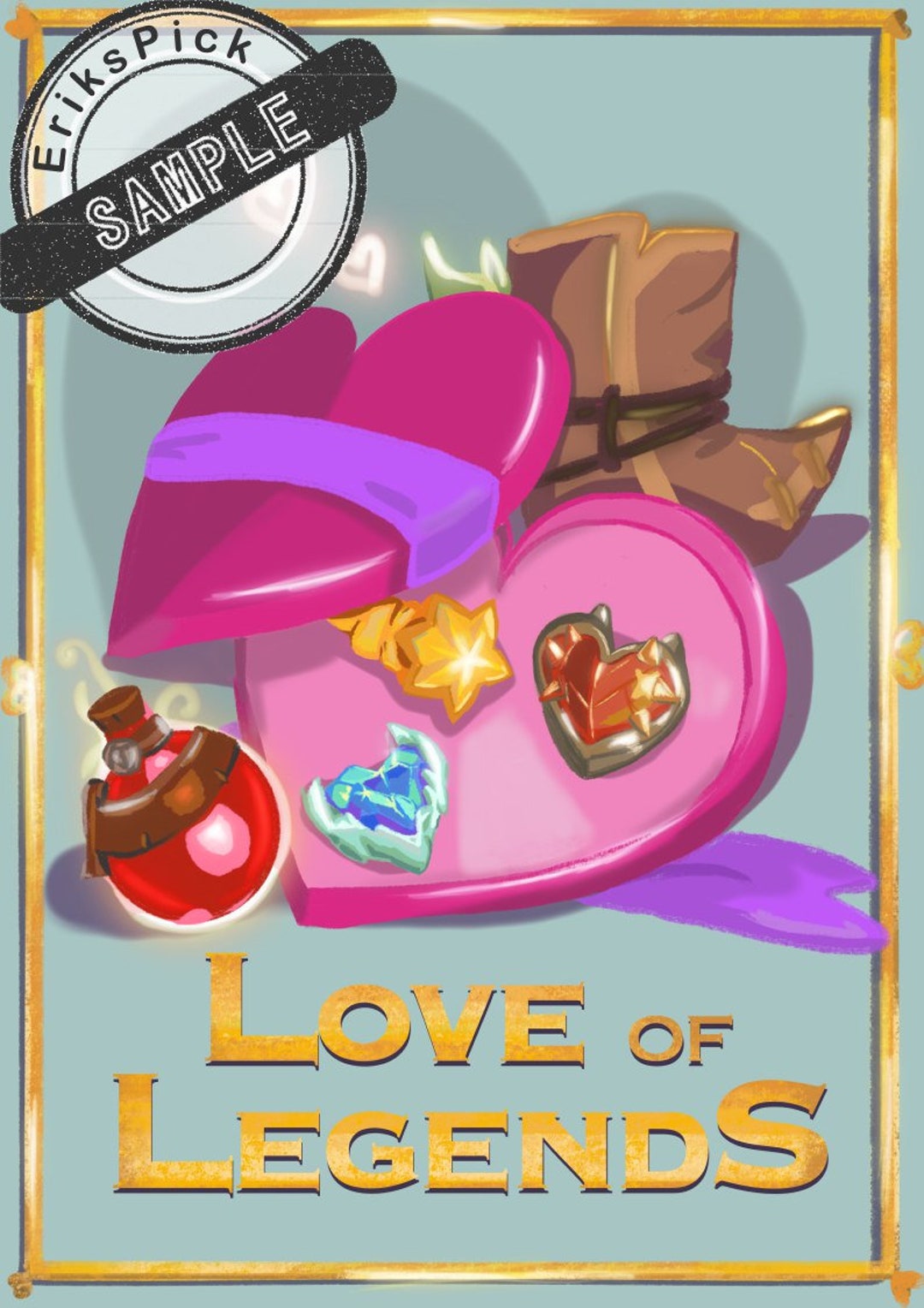 Lol Valentines Card, League of Legends Inspired Card, Valentines Card ...