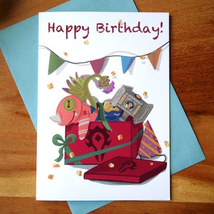 WoW Geburtstagskarte, World of Warcraft inspirierte Karte, World of Warcraft, Game Art, Nerdy Art, Geburtstag, WoW