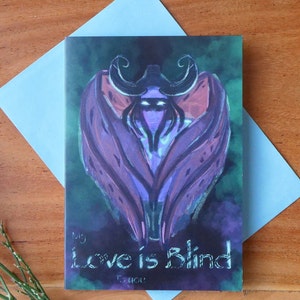 Carte d'anniversaire Illidan WoW, carte inspirée de World of Warcraft, World of Warcraft, art du jeu, art mural, Saint-Valentin, WoW, Illidan