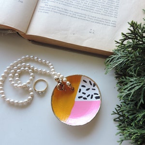 Ring Dish, Trinket Dish, Clay Ring Dish, Jewelry Dish, Ring Dish Holder, Colorful Trinket Dish, Boho jewelry display, Symbolic Gifts