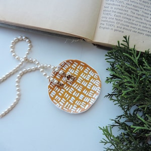 Boho Dish, Mudcloth Dish, Ring Plate, Jewelry Plate, Boho tray, Terracotta Trinket Dish, Ring bowl dish, Ring Dish Friendship, Symbolic Gift