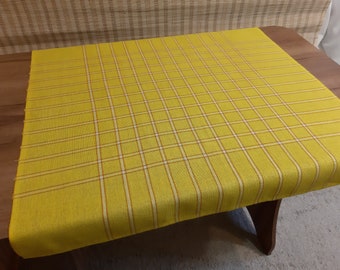 Vintage yellow woven Synthetic wool tablecloth, Small tablecloth, kitchen tablecloth, coffee table tablecloth, tea table tablecloth (1)
