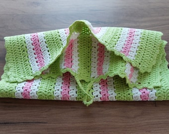 Vintage Handmade crocheted small cotton towel , pot holder, Kitchen warming , Handmade crochet Hand towel (E1)