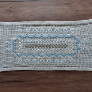 Vintage hand embroidered linen table mat, vintage linens, retro linens, vintage design textile accents , vintage warming(E1)