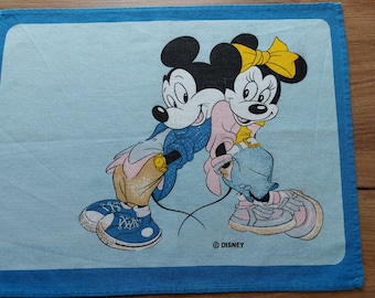 Vintage Mickey mouse and Minnie napkin , Vintage Disney napkins ( E5)
