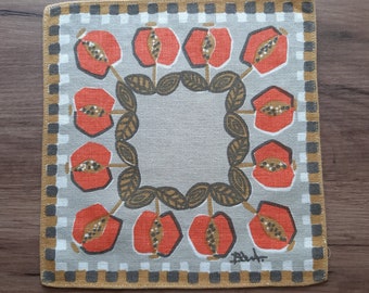 Vintage Scandinavian Designed with signature table mat, table decor, Vintage collectible textile (3)