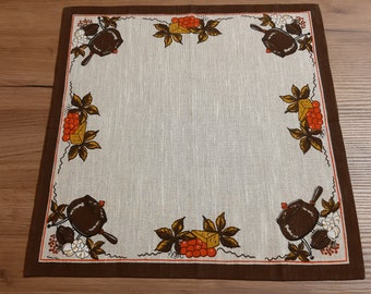 vintage housewarming E2 Vintage floral printed circle cotton table mat vintage kitchen warming