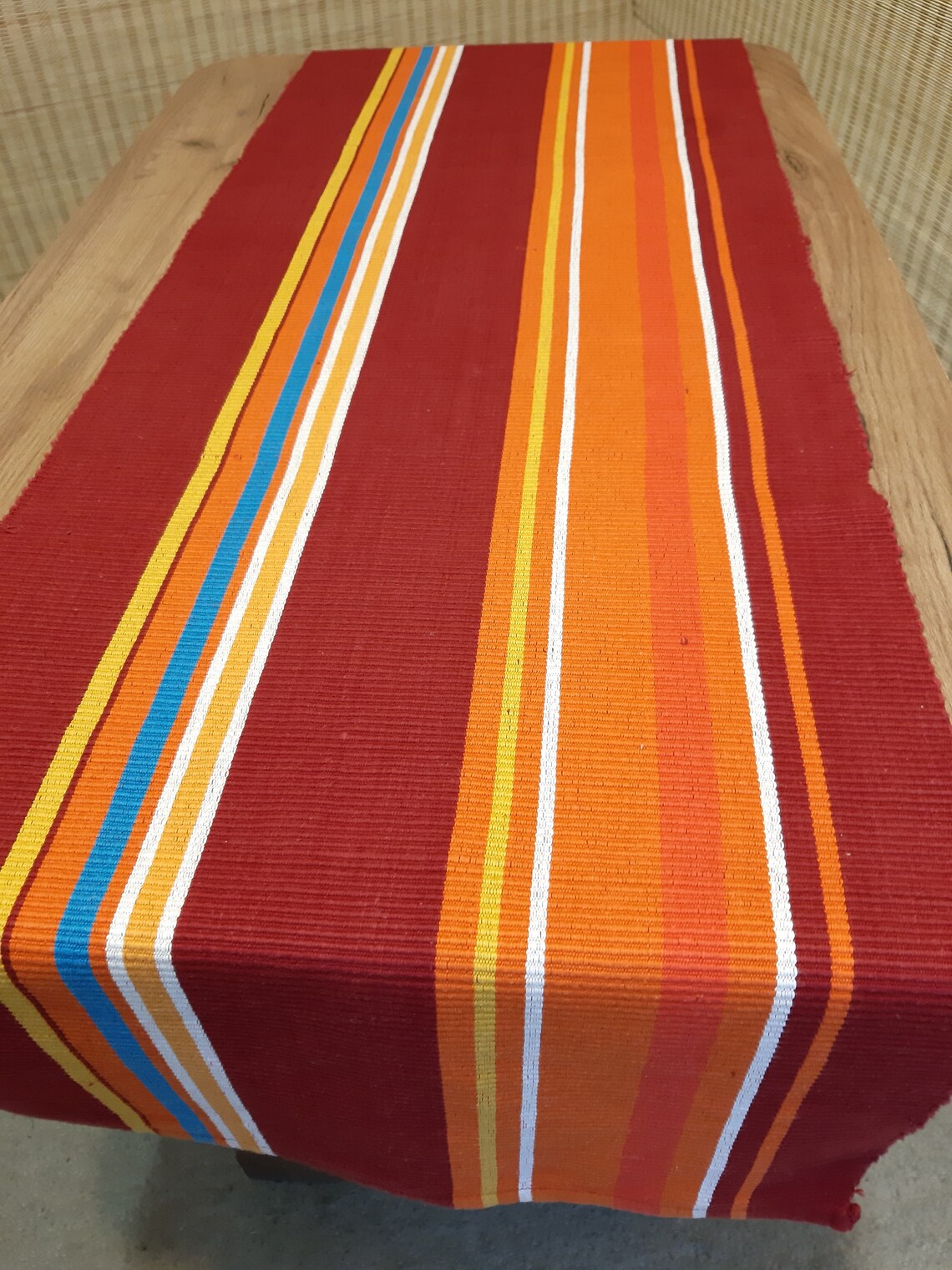 Vintage Thick Cotton Fabric Table Runner Table Topper Table Etsy