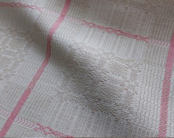 Vintage 60s Scandinavian woven linen - cotton Square small tablecloth - table mat, Farmhouse warming, Country housewarming , textile (E5)