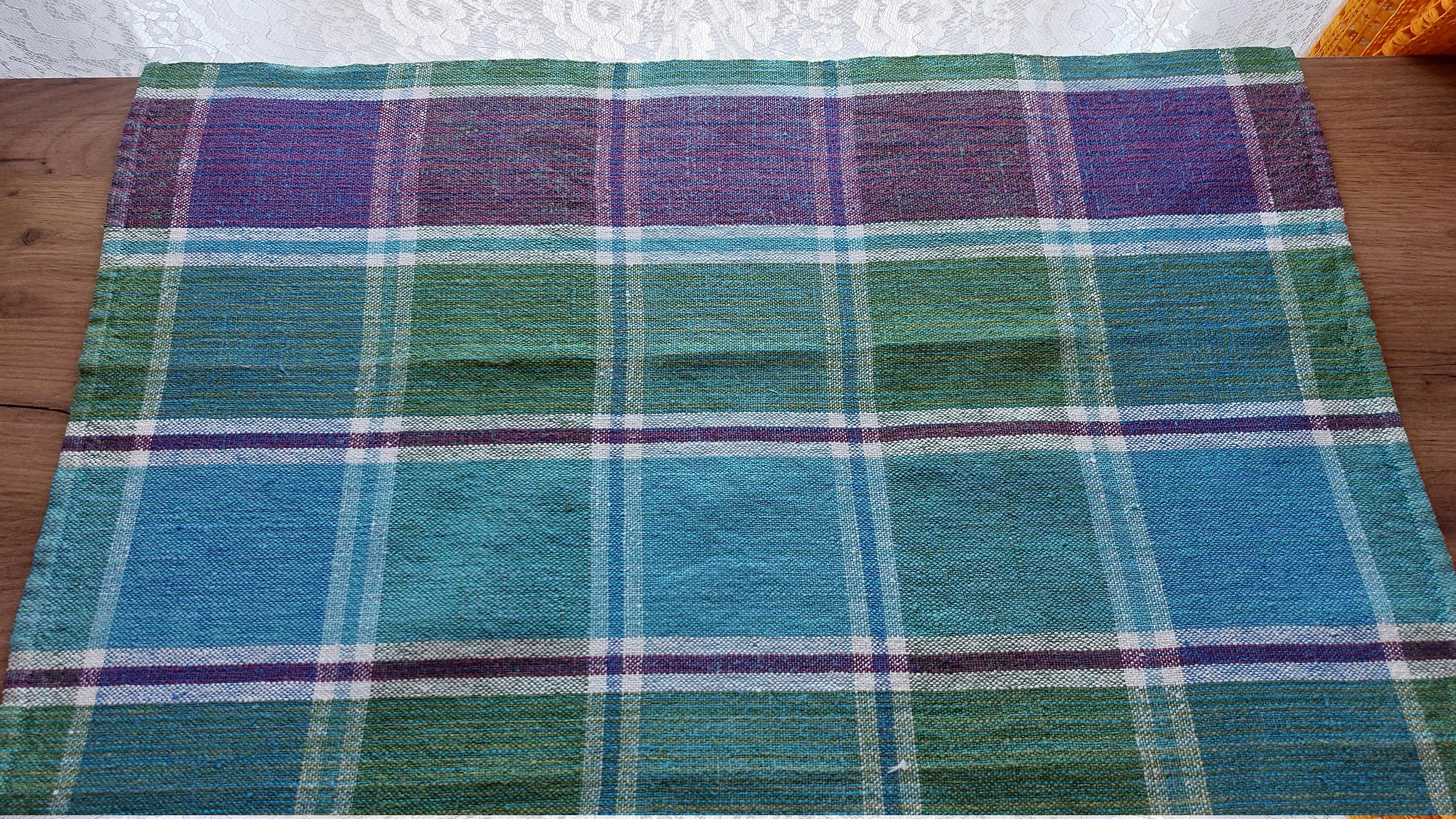 新作通販*vintage cotton mat flower ❀blue テーブルマット 食器 | hh2.hu