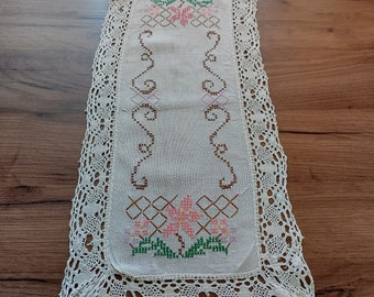 アンティーク イタリア製 PUNTO TIRATO 手刺繍レース プレースマット 4