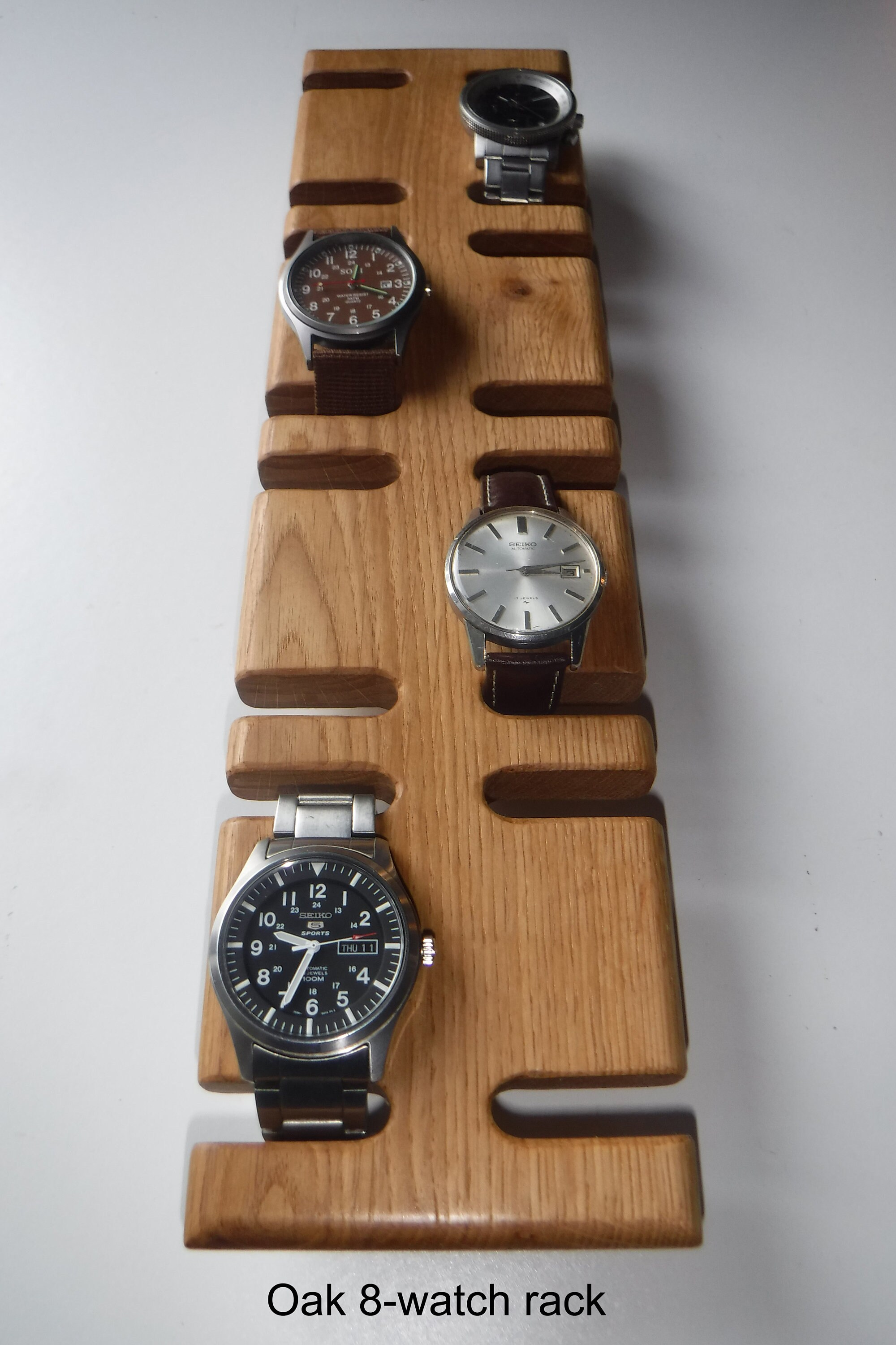 Solid Oak Wood Wrist Watch Display Rack Wallmounted Etsy UK
