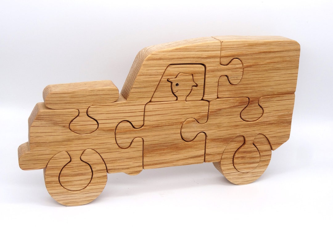Wooden Land Rover, Child's Car Jigsaw Puzzle - Solid Ash or Oak, Free ...