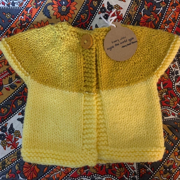 Hand made knitted baby sweater