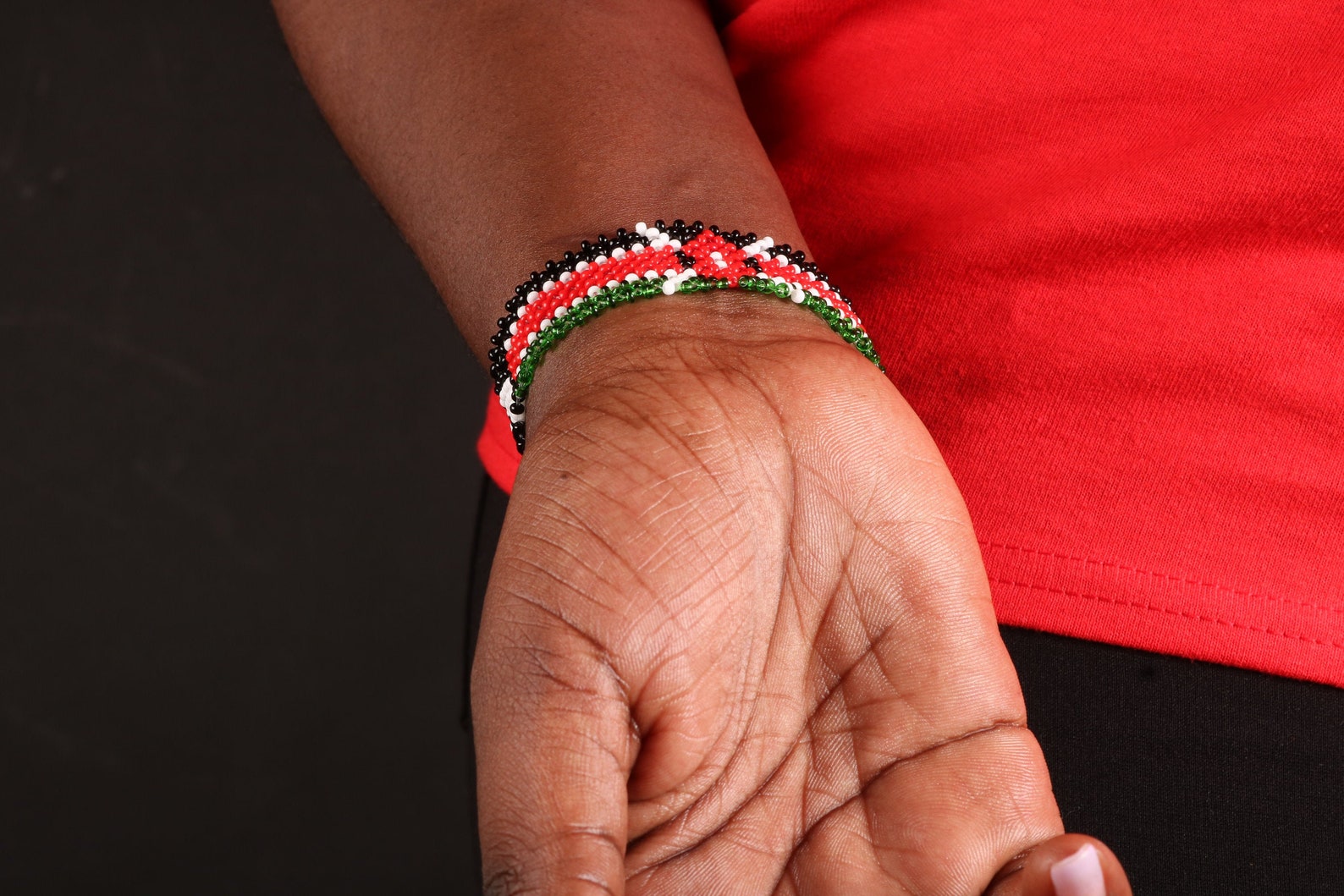 Kenyan Bracelet/Wrist Band/Kenyan Flag Bracelet Etsy