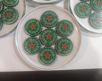Viererpack Heineken-Bottle-Top-Untersetzer