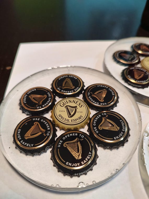 Pack De 4 Posavasos De Corcho Con Logo Oficial De Guinness, Duraderos Y Clásicos, Ideal Para Bares O Regalo