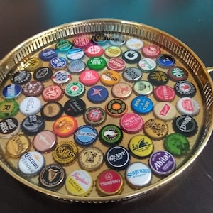 Brass Bottle Top Serving Tray