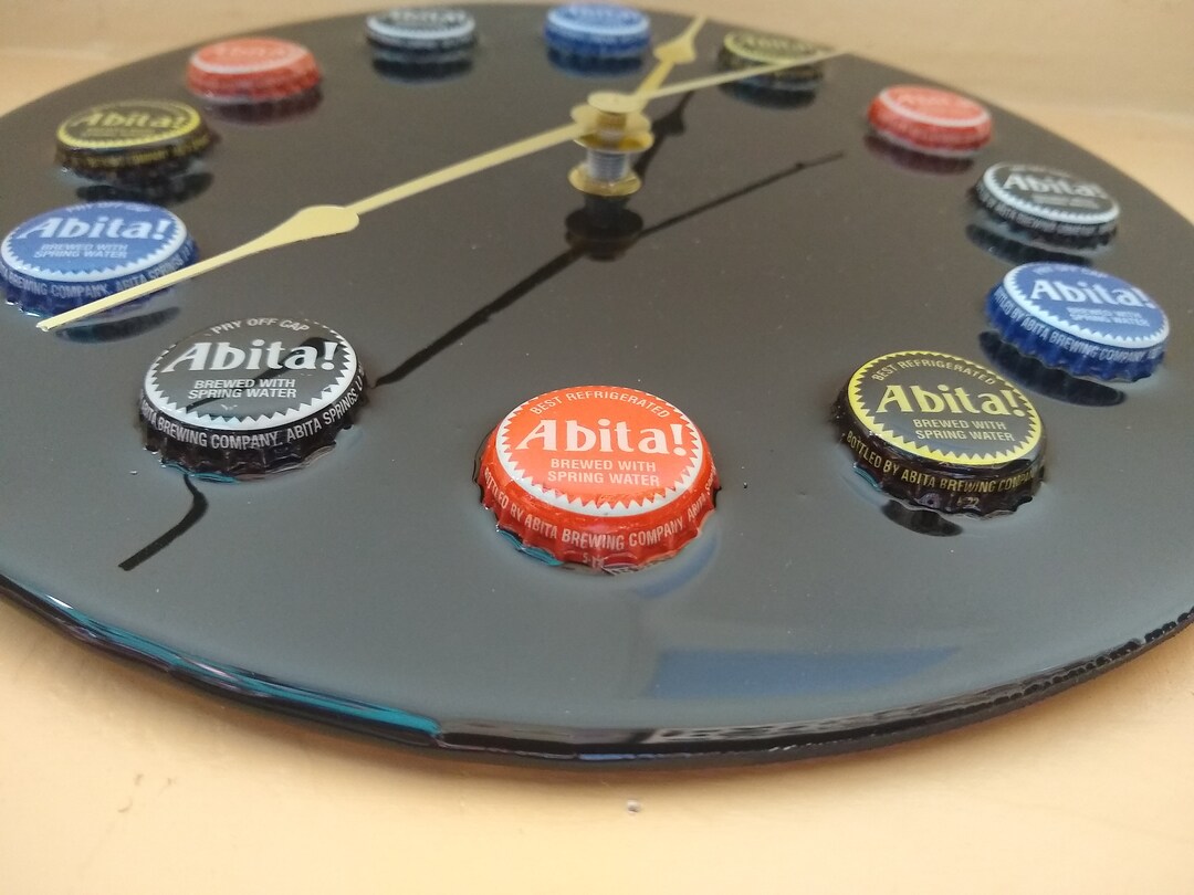 Custom Bottle Top Wall Clock Etsy