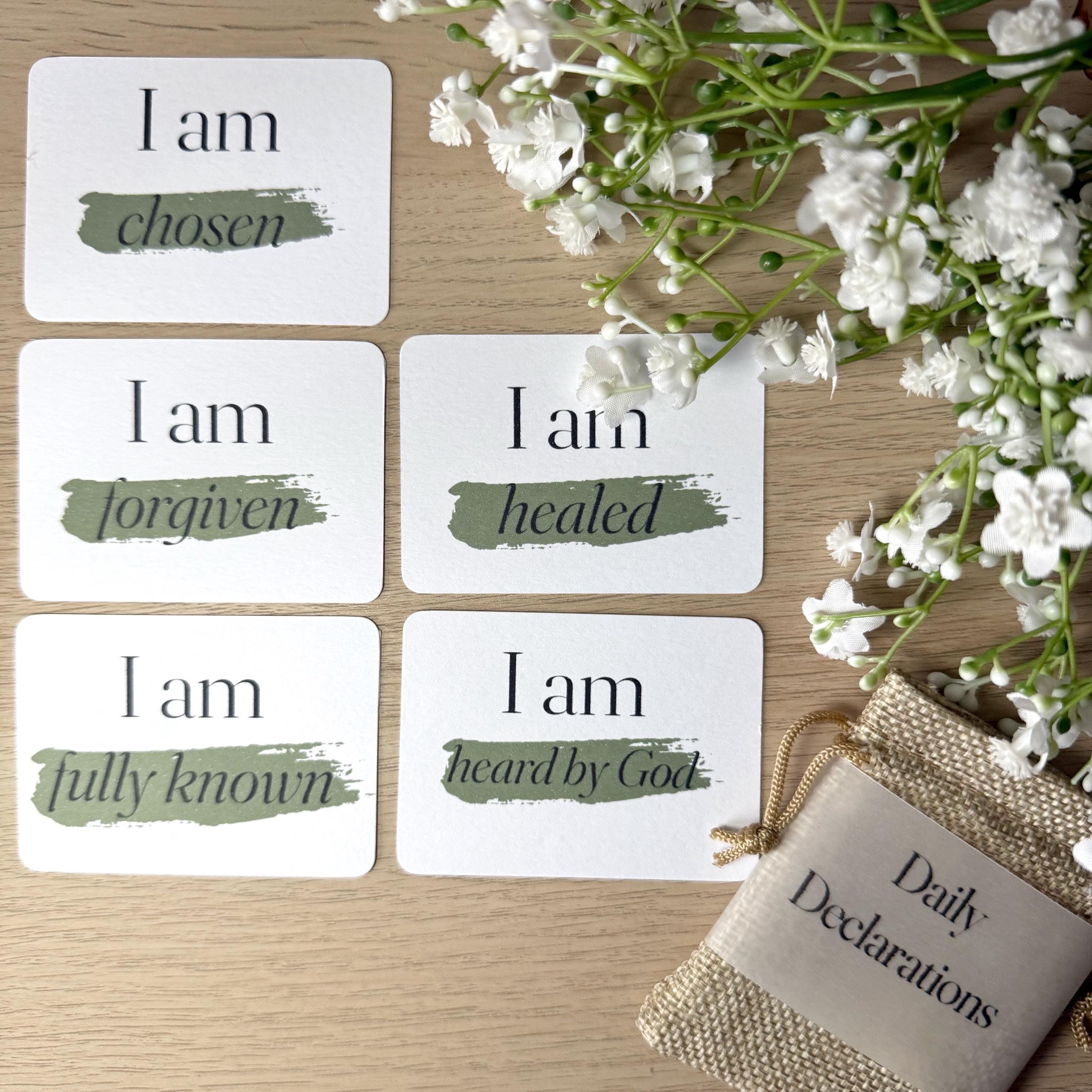 Bible Verse Affirmation Cards | Christian Daily Declarations ...
