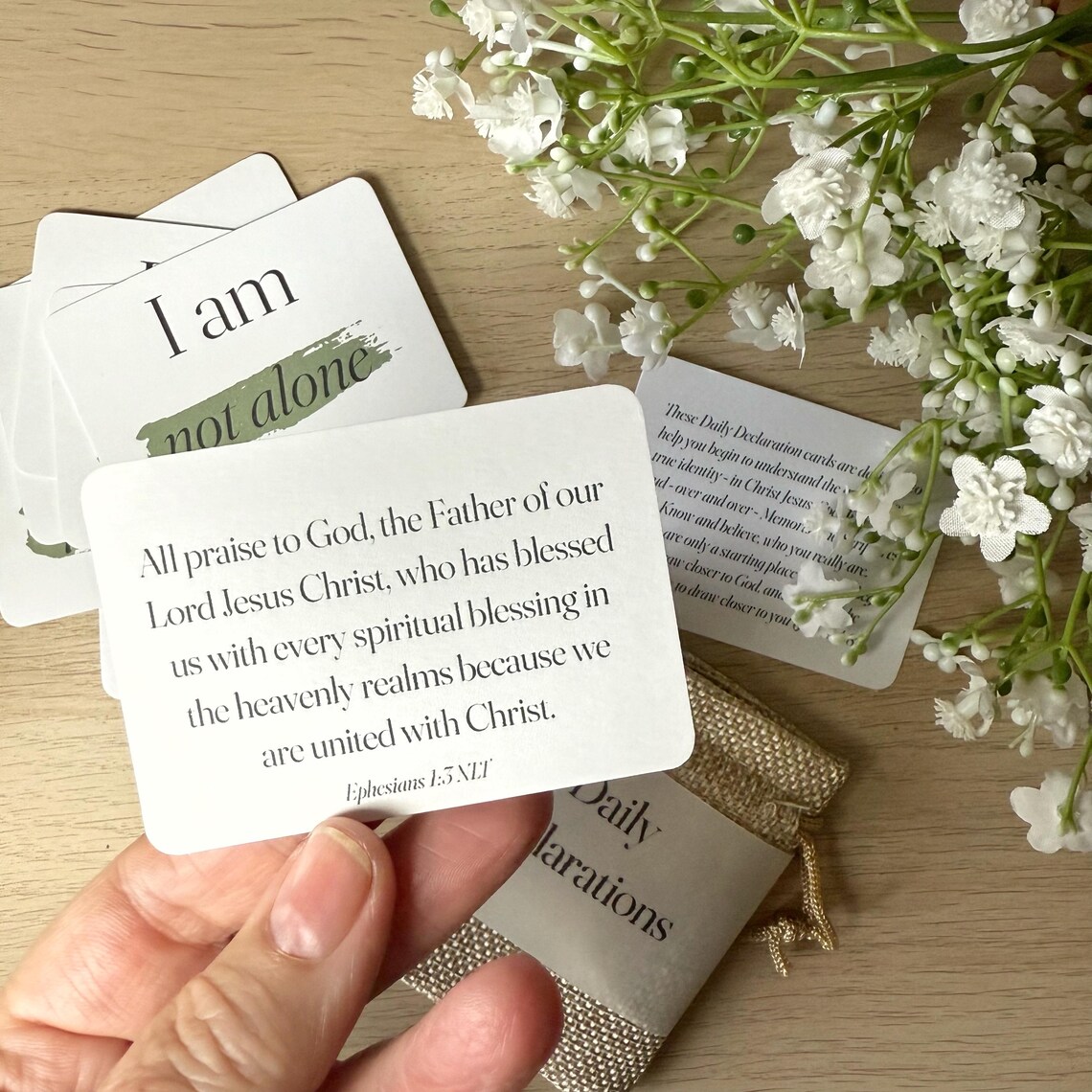 Bible Verse Affirmation Cards | Christian Daily Declarations ...