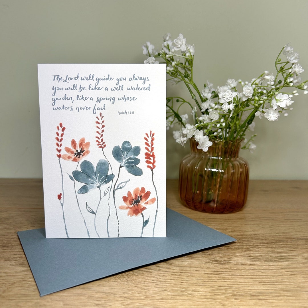 Christian Encouragement Card | Bible Verse Encouraging Card | the Lord ...