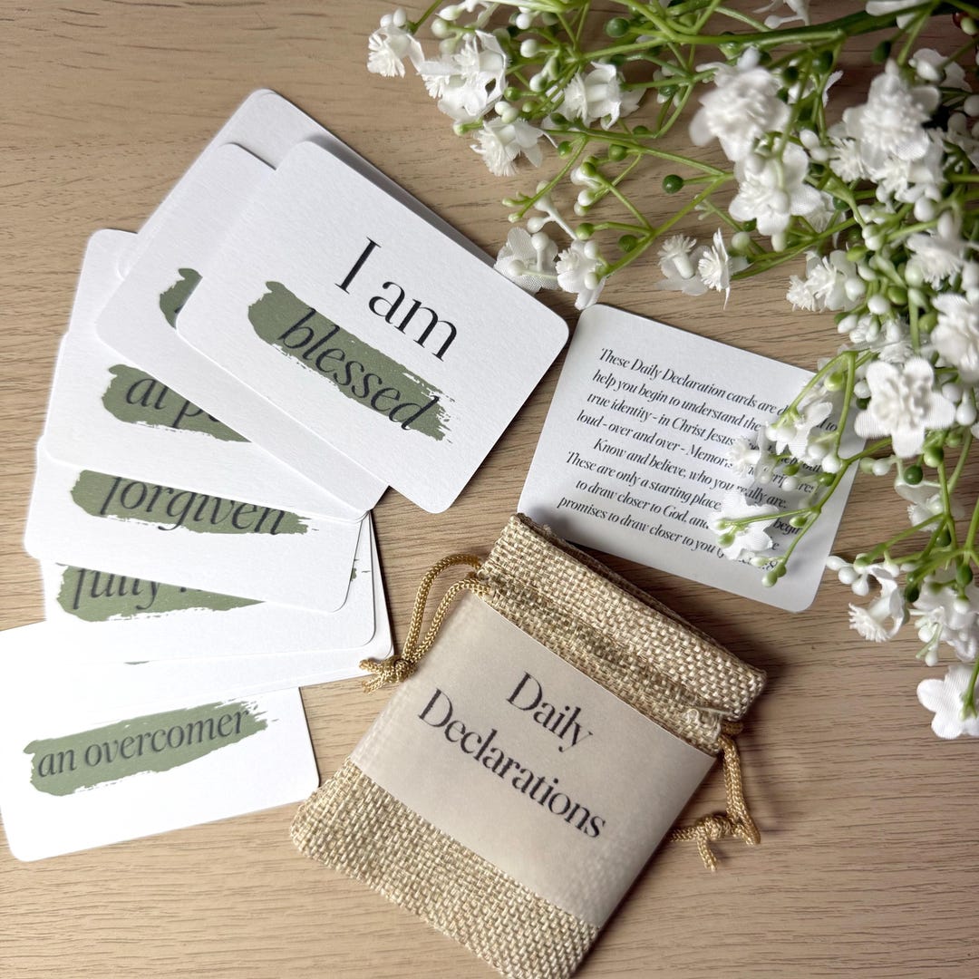 Bible Verse Affirmation Cards | Christian Daily Declarations ...