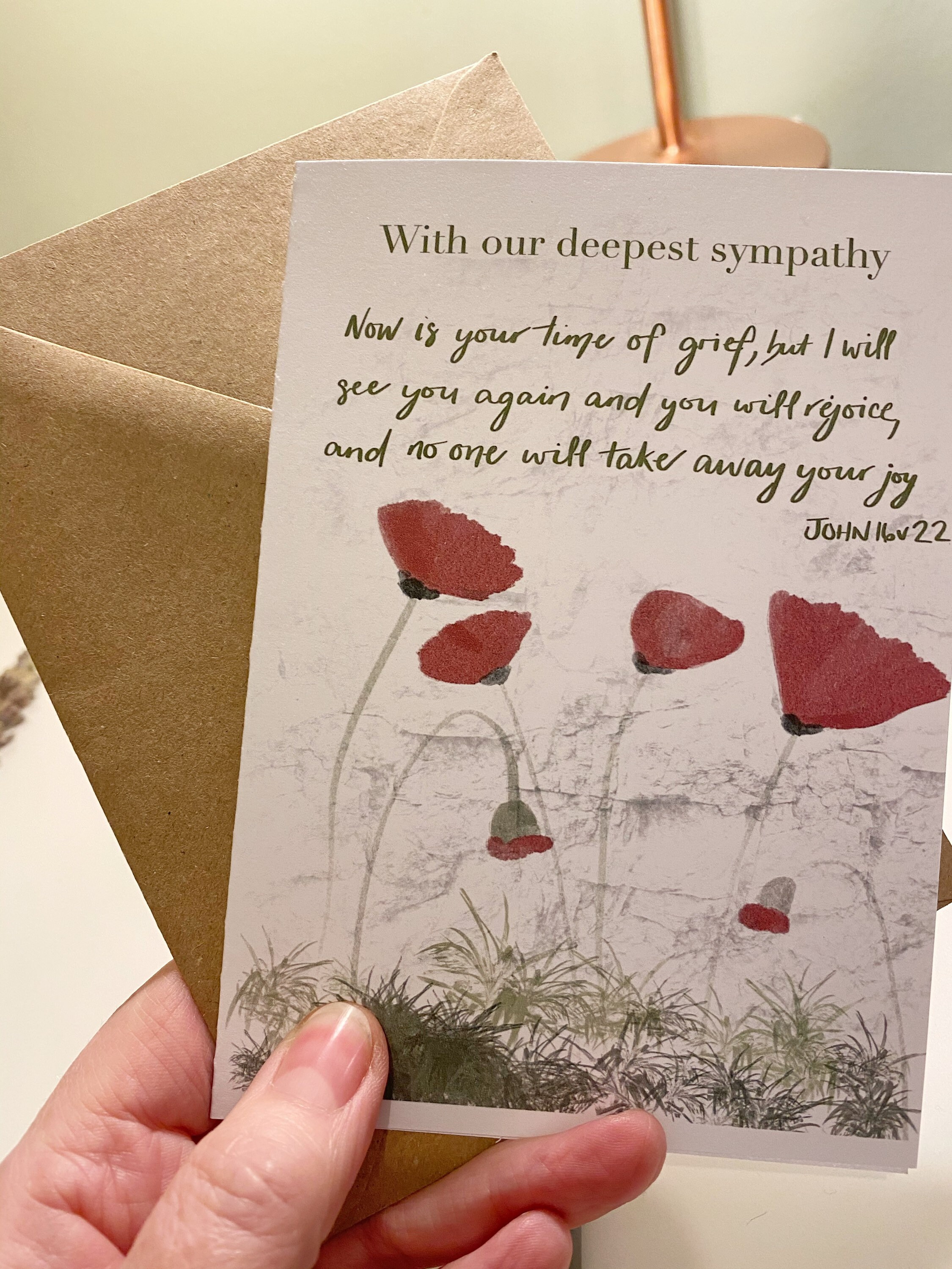 Sympathy card Christian Sympathy card Christian greetings Etsy